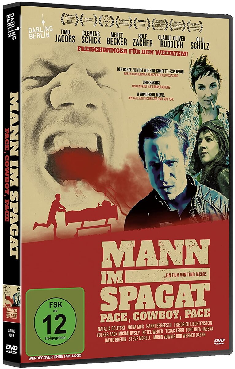 Mann im Spagat